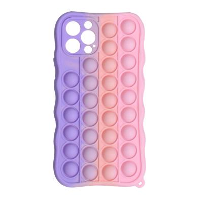 China Playing Phone Cases Newcomer Stir Toy Relieve Stress Game Silicone Toy Push Bubble Fidget Sensory Toy Silicone Phone Case for sale