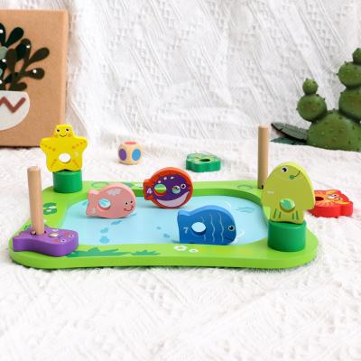 China Toy Montessori Educational Toys Magnetic Wooden Fishing Toy for sale