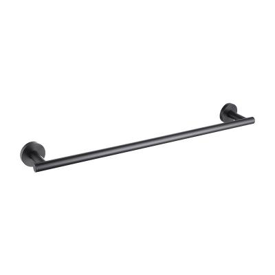 China BREF Bath Single Wall Mounted Black Towel Rack Bathroom Accessories Suppliers Towel Rack for sale