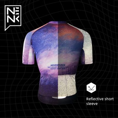 China NENK Breathable Wholesale Men's Cycling Tops Short Wear Reflective Design Tank Top Short Sleeve Road Bike Cycling Tank Top for sale