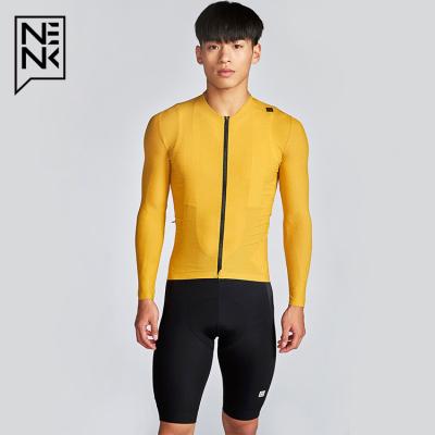 China NENK Breathable Men Cycling Autumn Wear Yellow Cycling Jersey Comfortable Breathable Clothing Spring Long Sleeves Bike Tank Top for sale