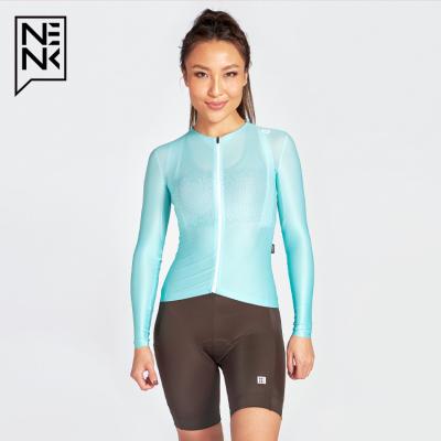 China NENK Breathable High Quality Pro Team Wear Uniform Design Biking Cycling Tank Top Long Sleeve Suit For Women for sale