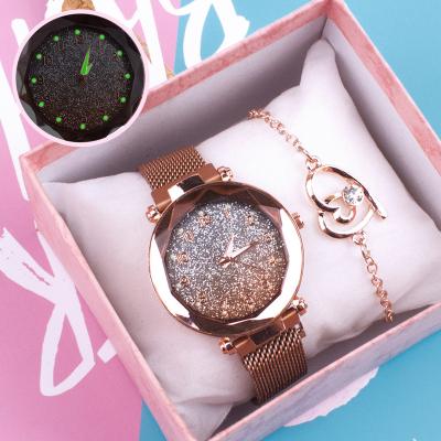 China Unisex Fashion Starry Sky Women Watch Strap Set Romantic Wrist Watch Ladies Leather Watch Clock For Women Relogio Feminino Montre for sale