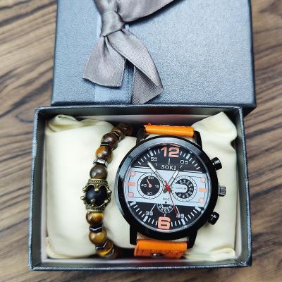 China Fashion Luxury Popular Men\Dress Fashion Watch Strap Crown Watches Set With Box Sport Men Wrist Leather Strap Quartz Watch Wholesale Wrist Watch for sale