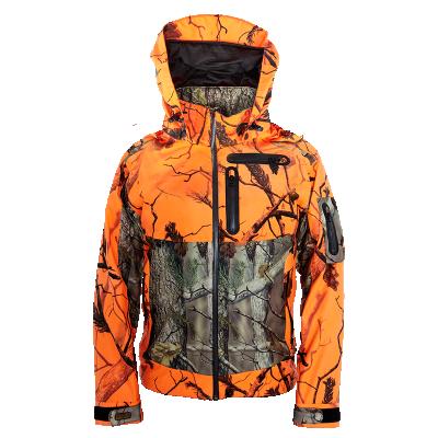 China Fashion Waterproof Hunting Clothing Orange Camouflage Hunting Suit for sale