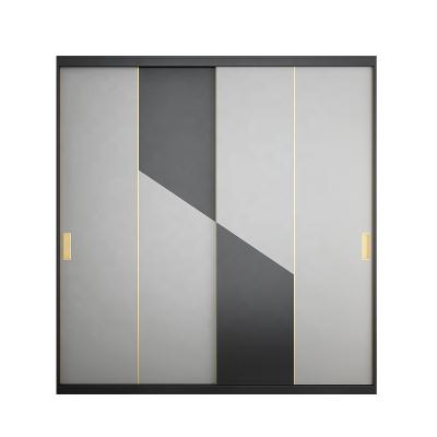 China (Other) Multifunctional Modern Style Adjustable Sliding Door Panel Wardrobe For Bedroom Furniture Customized By Factory for sale