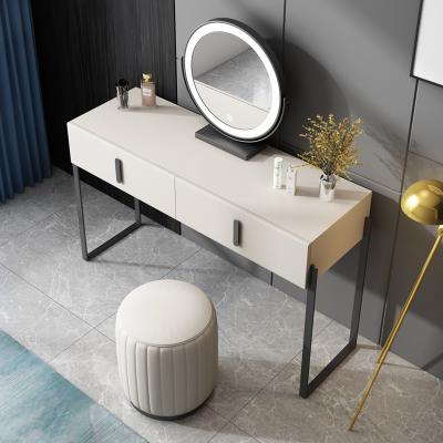 China New Design Convertible High End Vanity Table Makeup Accept Customized Multifunctional LED Dressing Table Light With Storage Light Luxury for sale