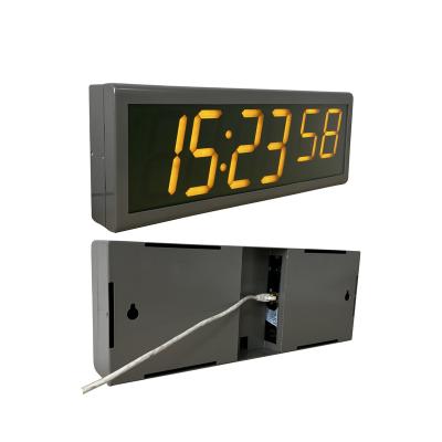 China 4 Inch 6 Digital PoE Clocks For Workshop , Yellow LED GTD368-6SY3 for sale