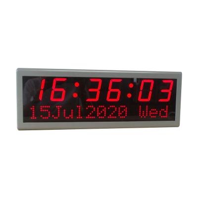 China LUMINOVA NTP PoE Clock, Red Digits, Time Text Display, Single Sided for sale