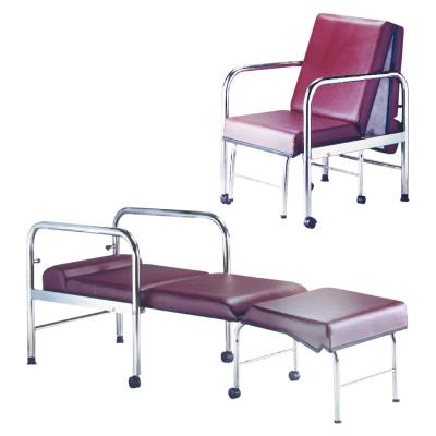 China Metal/Stainless/Steel Hospital Equipment Accompany Sleeping Chair for sale