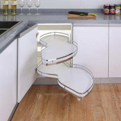 China Modern two-layer corner container soft-closing pan corner container swing tray for sale