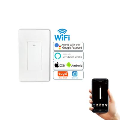 중국 Control+Voice App Control Tuya 1/2/3 Smart Push Button American Standard Wall Touch Wi-Fi Electric Switch Strip Wifi Smart Lamp Switch 판매용