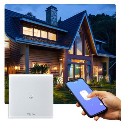 China Zigbee Glass Light Tuya Alexa Google Band App Control+Voice 10a Smart Panel 1 Wifi Touch Switch for sale