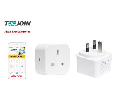 Китай Tuya Mini Uk Wifi Smart Plug Radio Teejoin Life Smart Plug Residential/Multi-Purpose Alexa Google Home Remote Control Power Enchufe Inteligente продается