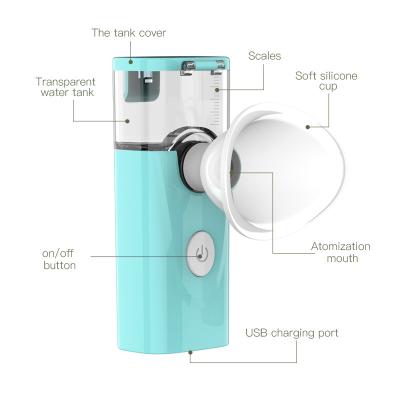 China ABS Silicone 300mAh 1.5H Facial Mist Spray Steamer for sale