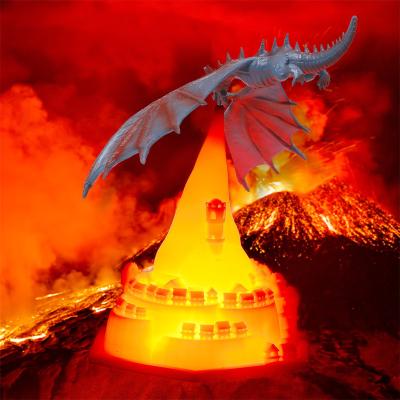 China Modern 3D Printed Fire Breathing Soft Dragon Light Rechargeable Bedroom Mood Light For Children Room for sale