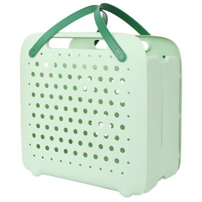 China Portable Plastic Laundry Clothes Bag Portable/Foldable Hamper Basket With Breathable Design Bins Washing Dirty Bin Clothes Bathroom lanudrybasket for sale