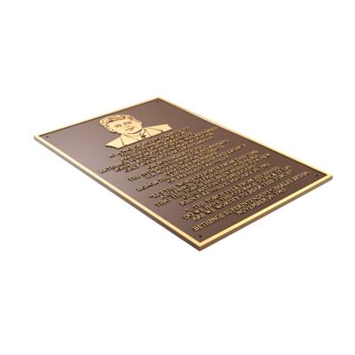 China Europe Manufacturer Direct Supply Custom Size Logo Color Etched Carved Technique Brass Metal Plate Plaque for Indoor Outdoor Decoration for sale