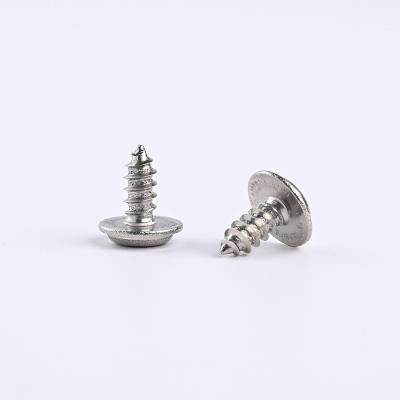 China Anticorrosive New China manufacturer DIN968 stainless steel 304 316 huasi pointed tail large flat head self tapping screw for sale