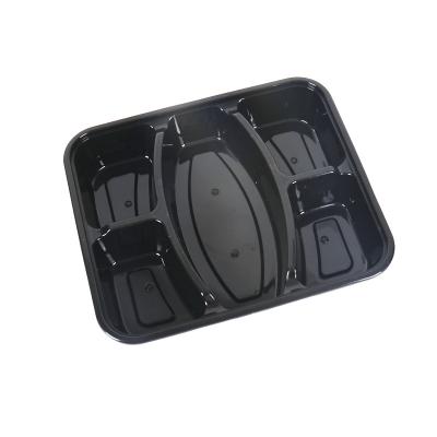 China Factory Supplier Stored Food Take Out Packaging Plastic Lunch Boxes Disposable Prepared Food Container 4 Compartment Manufacturer for sale