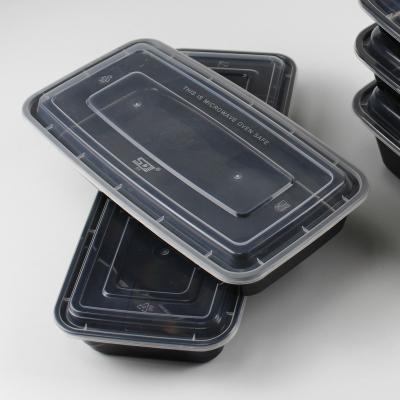 China Minimalist Container Microwave Plastic PP Food Bowl Take Out Disposable Food Packing Lunch Container for sale