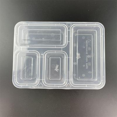 China 1000ml Multi Style 2 Compartments Plastic Disposable Fast Food Bento Lunch Box Microwavable To Prevent Food Preparation for sale