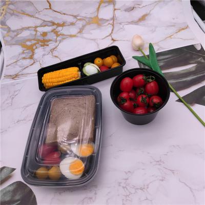 China Rectangle Minimalist Plastic Container With Lid For Food Disposable Rectangle Microwave Clear Plastic Fast Food Takeout Container With Lid for sale