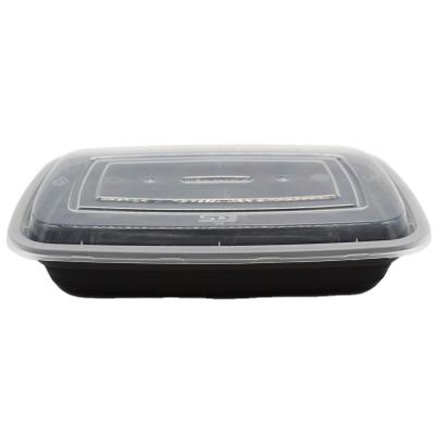 China 350mlWholesale Eco-Friendly Minimalist Eco-Friendly Takeout Restaurant Use Disposable Food Bowl PP Microwave Packing Rectangular Food Container for sale