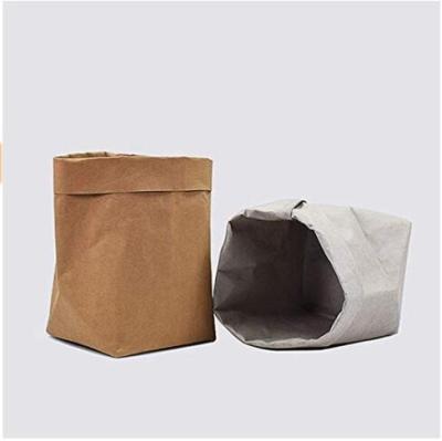 China Recyclable Paper Bag Logo Printed Cellulose Washable Kraft Paper Washable Kraft Bag for sale