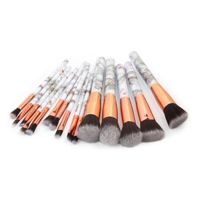 China Angular Blush 15 Pcs 15-20pcs Makeup Brush Set Marble 15 Pieces Makeup Brush Set 15 Pieces Makeup Brush Marble for sale