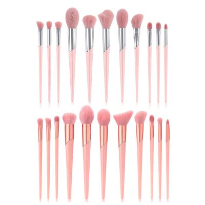 China Angular Blush Custom Gold Pink 11 Pcs Make Up Brushes Rose Gold Vegan Makeup Brush Soft Pink Makeup Brush for sale