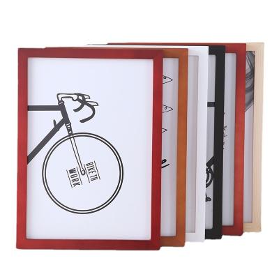 China Indoor Picture Frame with Mat Wooden Photo Frame for Wall Hanging Home Decoration for sale