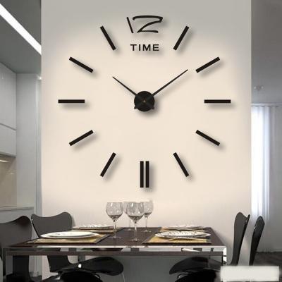 China 3D DIY Wall Clock Eclectic Creative Outdoor Wall Mirror Design Decorative Sticker Watches for sale