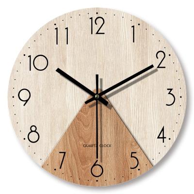 China Large Eclectic 3D DIY Frameless Mute Wall Stickers For Living Room Bedroom Wall Clocks Home Sale Wooden Clock for sale