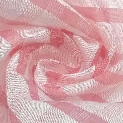 China Best-selling polyester polyamide viscous jacquard woven check fabric for blouse and fashion tops. for sale