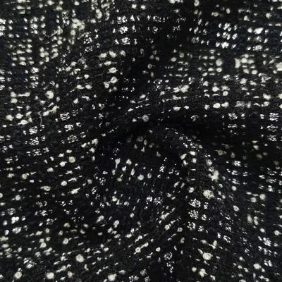 China Wind proof aw wool polyester acrylic yarn dyed loop tweed fabric for coat jacket and leisure styles for sale