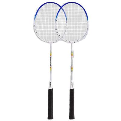 China Elastic Type Alloy Badminton Racket Carbon Feather Heavy Duty Adult Racquet Set Sport Goods for sale