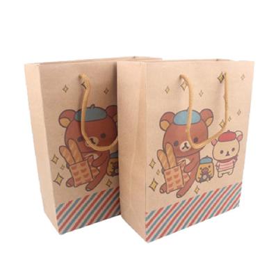 China China Factory Disposable Bolsa Papel Bag Custom Colored Flat Craft Kraft Paper Gift Bag With Handle for sale