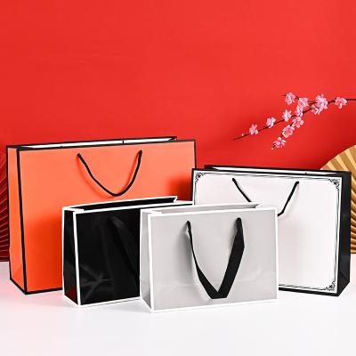 China Recyclable Paper Cardboard Beautiful Custom Print Square Large White Shopping Tote Bag With Handle for sale