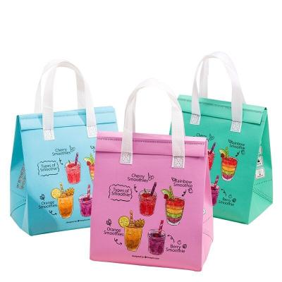 China BIODEGRADABLE good prices reusable to-go cooler packaging three-dimensional non-woven catering bag with custom logo for sale