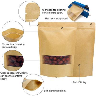 China Eco Friendly Recyclable Kraft Paper Storage Sales High Quantity Resealable Ziplock Bag for sale