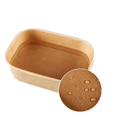 China Disposable Superior Wholesale Eco Friendly Kraft Paper Food Packaging Dish And Bowl With Lid for sale