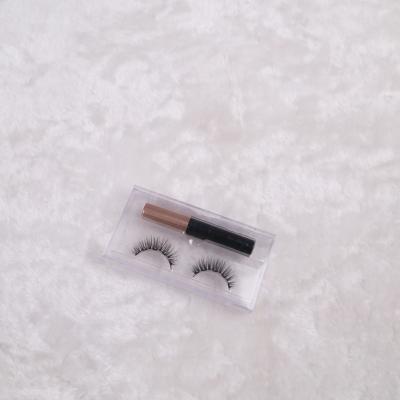 China Natural Soft Private Label Magnetic Eye Lashes Magnet Synthetic Magnetic Eyelashes Blacken Cotton Handmade Plastic Strip Natural Soft 3D Effect for sale