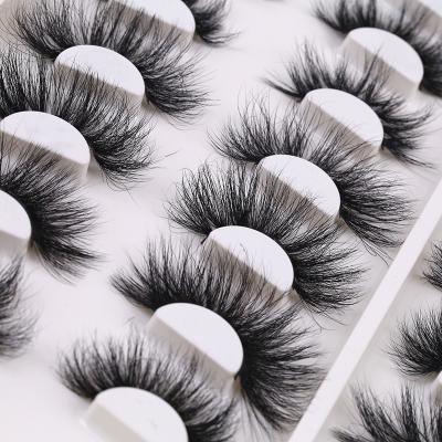 China 3D Curly Wild Super Fluffy 25mm Dramatic Natural Real Mink Lashes Vendor for sale