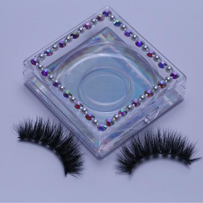 China Natural 3d eyelash strips False Empty Mink Black Hand Made Natural Mink Fur Colorful Lash Boxes Diamond Lash Packaging Case Top Quality for sale