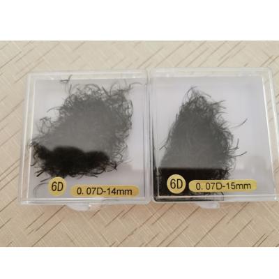 China Delicate Wholesale Make Own Brand Logo Printed Loose Pre Made Short Rod Volume Fans Lashes Eyelashes for sale