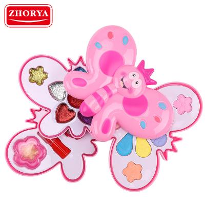 China Playing Zhorya butterfly children's makeup cosmetics play wholesale new girls makeup set kit for sale