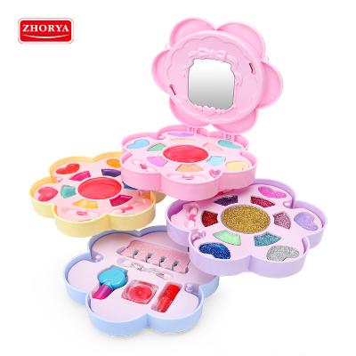 China Zhorya Non-Toxic Wholesale Kid Baby Role Play Role Play Brush Cosmetic Make Up Box Set Toy For Girl for sale