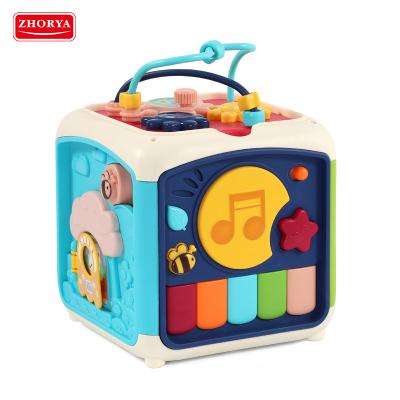 China High Quality Top Hobby Kindergarten Heighten Reality Plastic Baby Activity Cube Child Learn Educational Musical Toy for sale