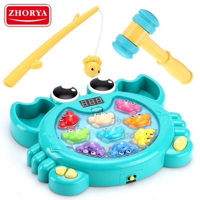 China Beat-a-Crab Fishing Educational Cute Interactive Toys Parent-child Educational Cute Crab Game 2in1 Zhorya Kids Toys Magnetic Fishing Toys for sale